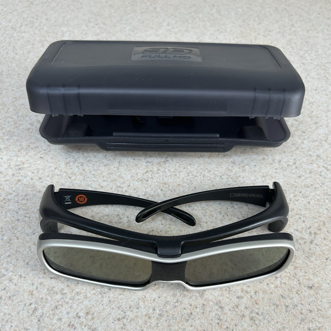 Panasonic TY-EW3D10 Active 3D Full HD Glasses Black Silver with Case
