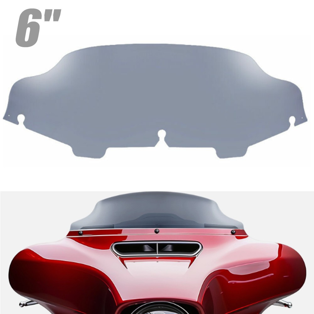 For Harley 1996-2013 Electra Street Glide 6'' Windshield Windscreen Light Smoked