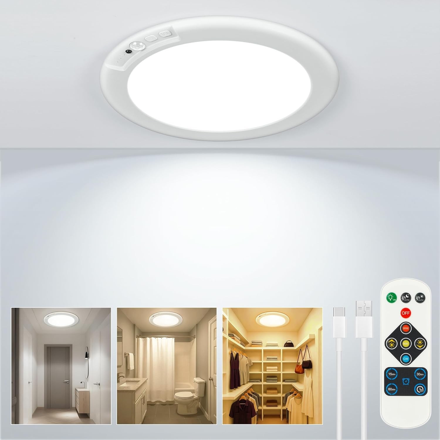 Wireless Closet Lights Motion Sensor，No Wiring motion sensor light indoor