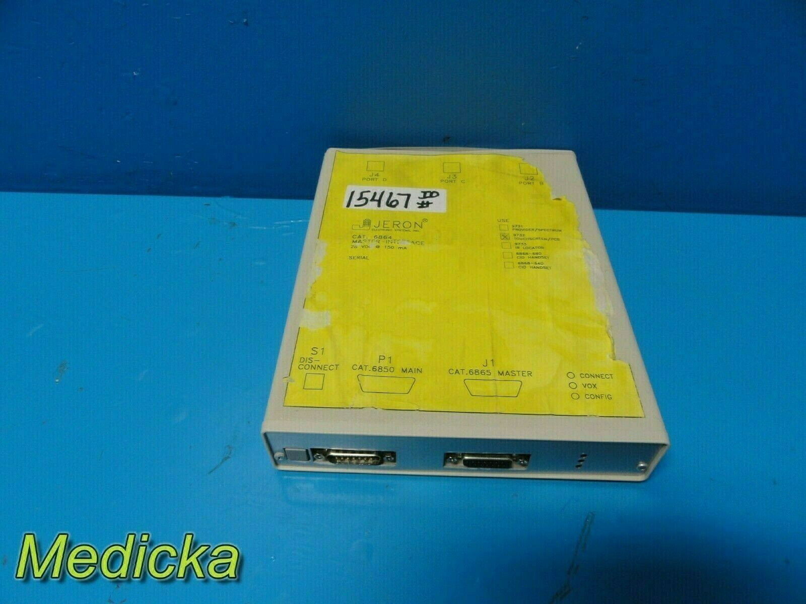 Jeron Provider 680 Nurse Call 6864 Master Interface for Touchscreen/PCS~ 15467