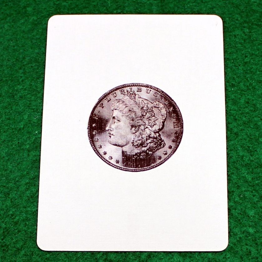 Morgan Dollar, Bicycle Printed Gaff Card, Blue