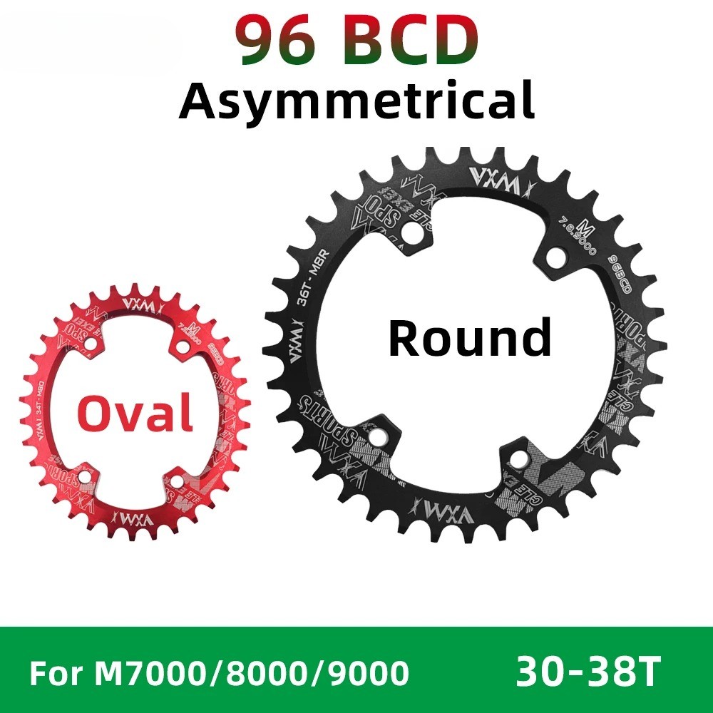 96BCD MTB Bicycle Round Oval Chainring 30T 32T 34T 36T 38T For Crankset