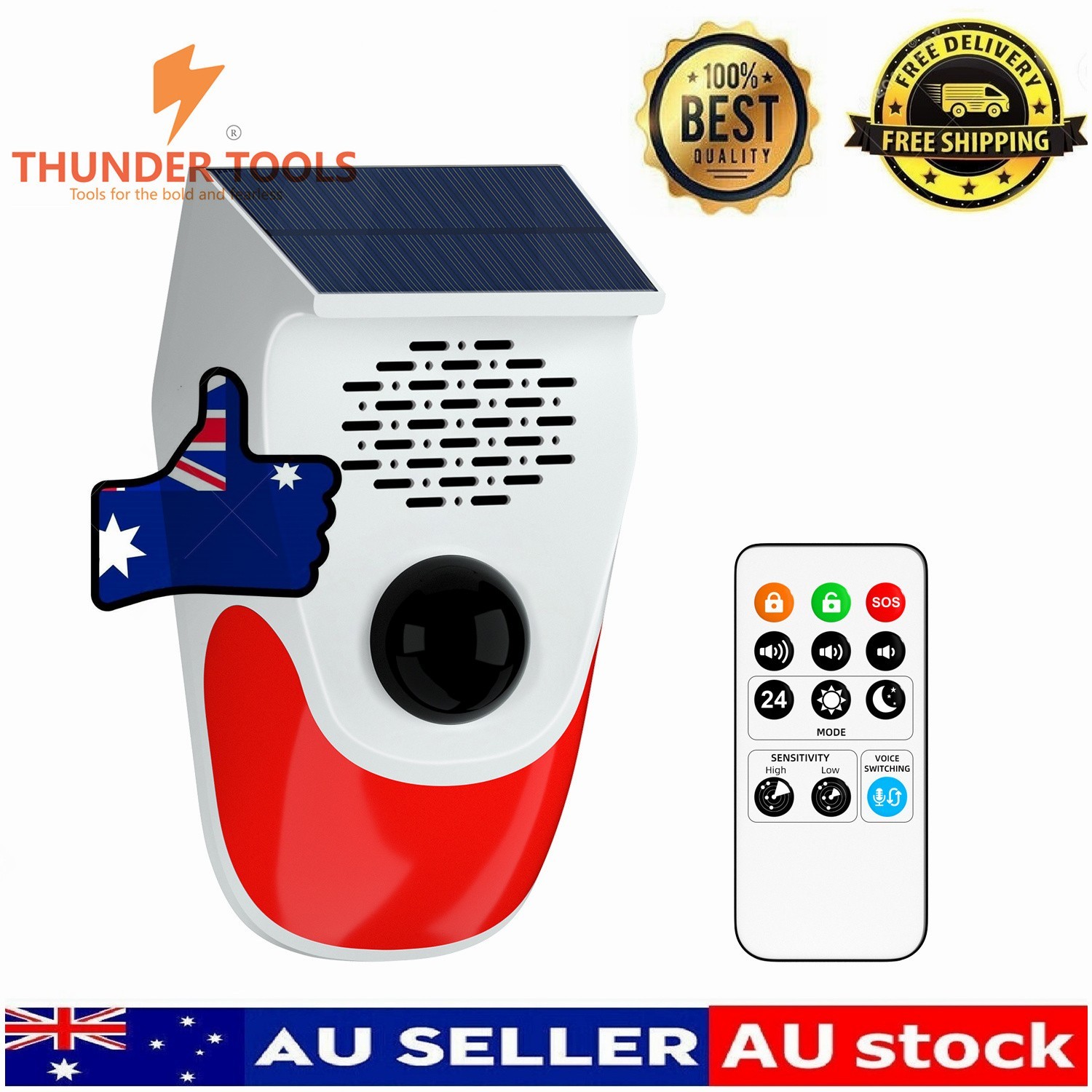 Thunder Tools Solar Powered Voice Announcer Solar Infrared Human Body