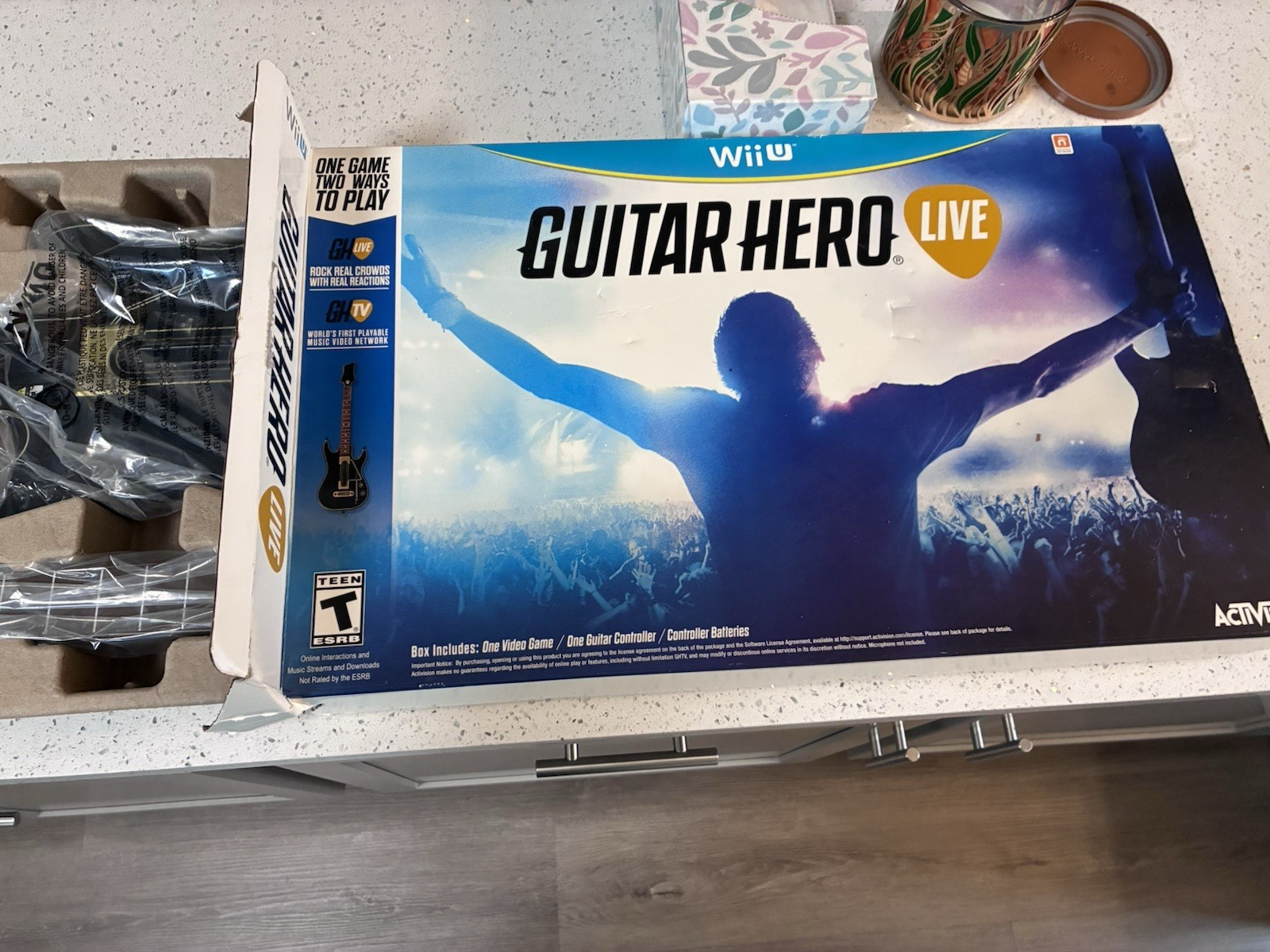 Activision Guitar Hero Live Wii U Bundle w/ Bluetooth Guitar & Game NTSC 2015