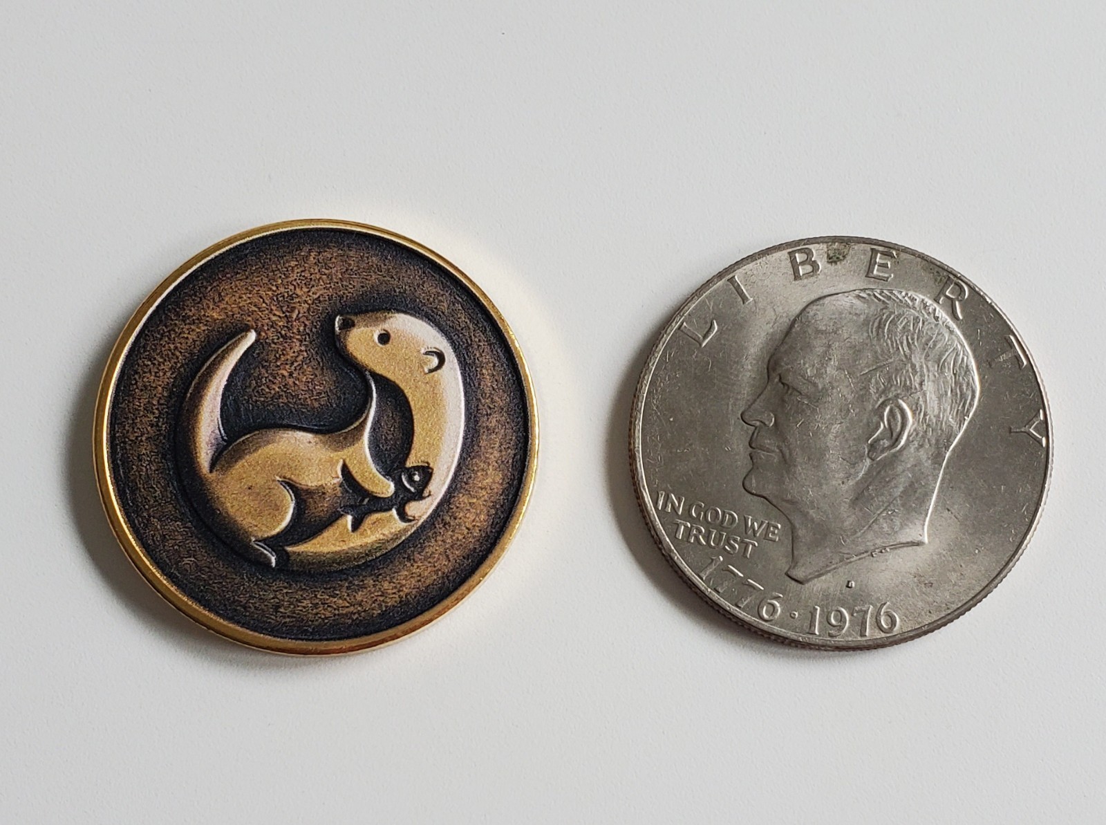 Engraved Brass "Otter" Collectable Coin