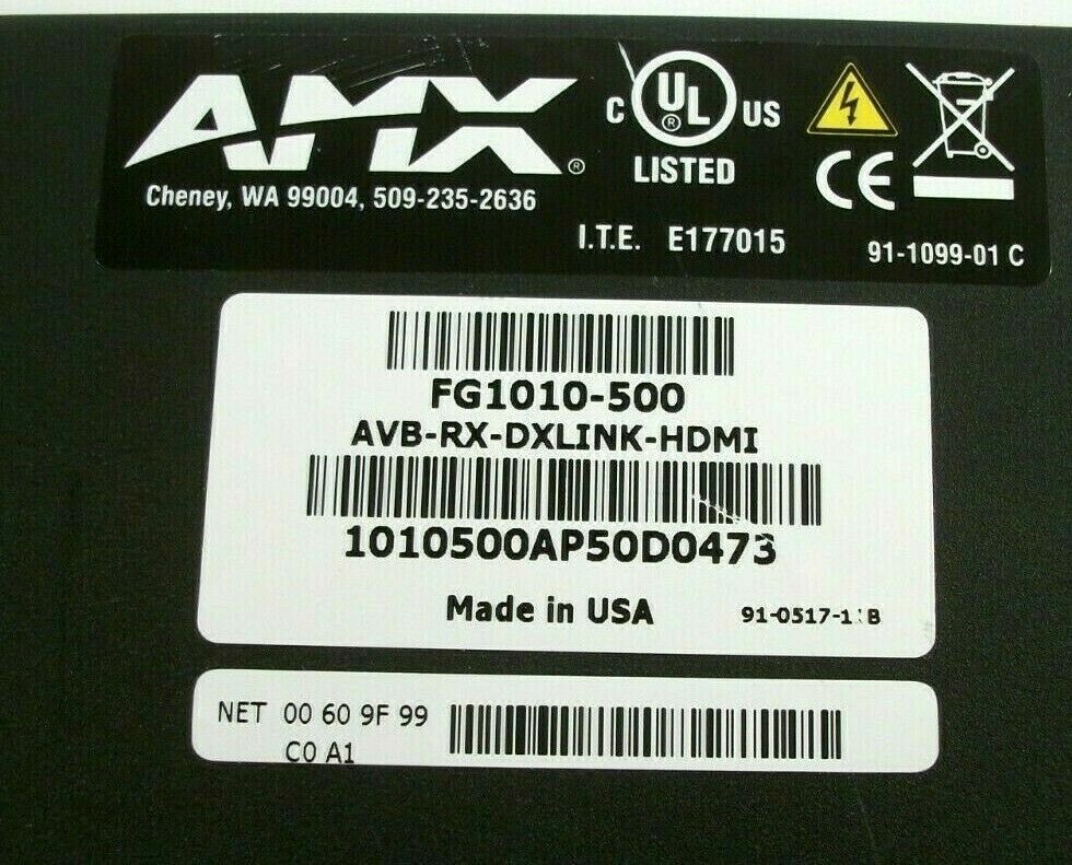 AMX FG1010-500-B DX-RX DXLink
