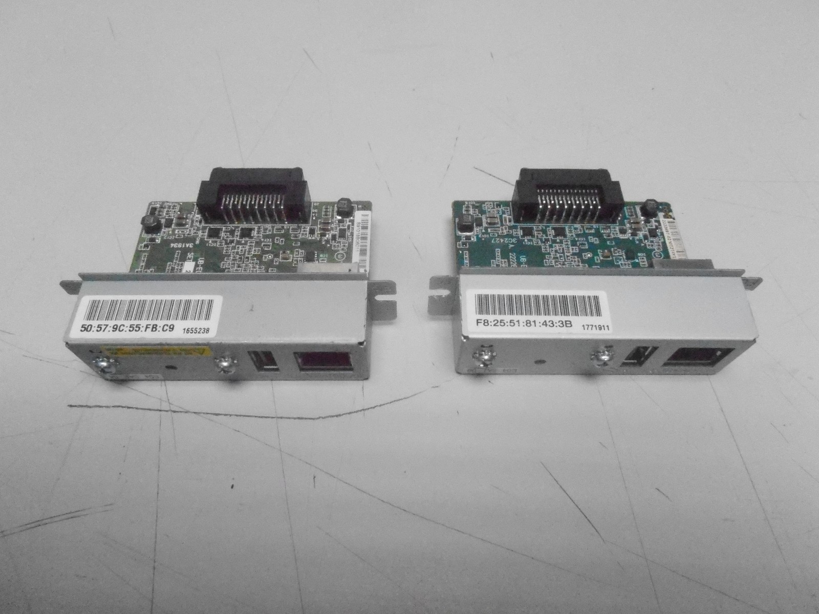 x2 Epson UB-E04 Ethernet Interface Card POS Printer Network Adapter RJ-45 M329A