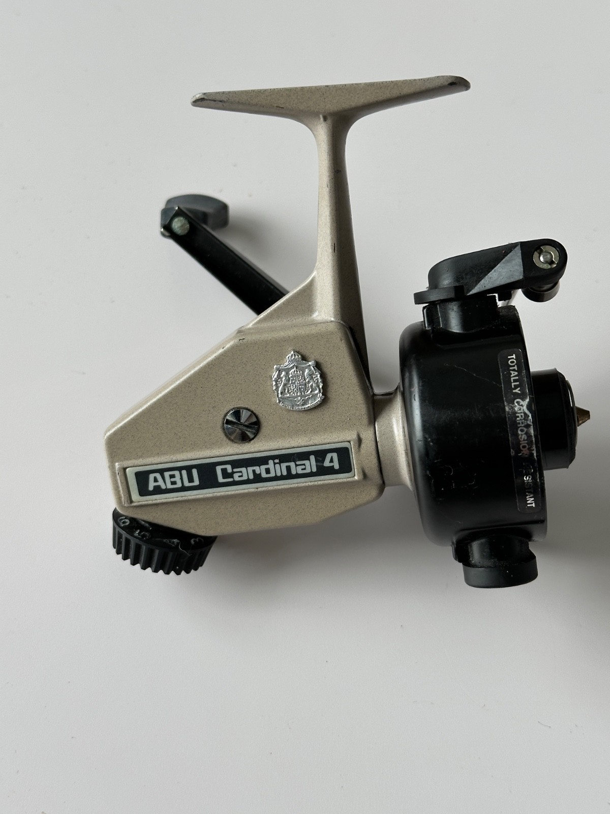 ABU Garcia Cardinal 4 Vintage Spinning Reel Tan Sweden Rare Collector Grade
