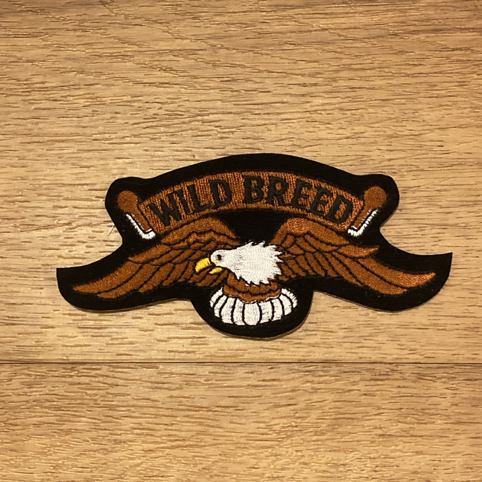 NEW Wild Breed Bald Eagle Biker Battle Vest Jacket Embroidered PATCH 2.25" x 4.5