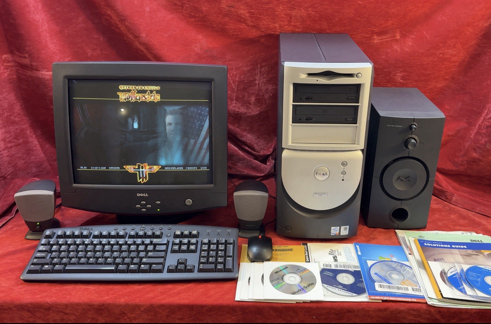 Complete Vintage DELL Windows ME/98/XP Triple-boot Retro PC System Year 2000 Y2K