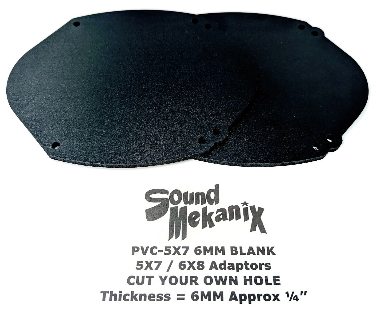 5x7" Sound Mekanix Universal PVC-5x7 6MM BLANK, 5x7/ 6x8 Adaptor One Pair