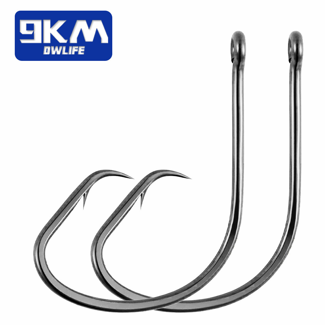 9KM 25~100Pcs Circle Hooks Offset Fishing Saltwater Catfish Hooks For Live Baits