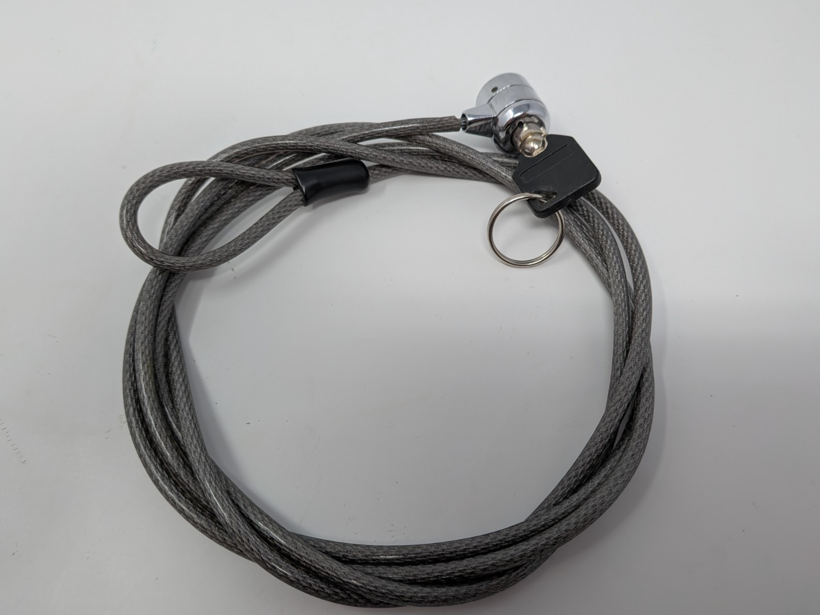 Kensington-Style Laptop Security Cable Lock Keyed w/ Key Steel 6ft