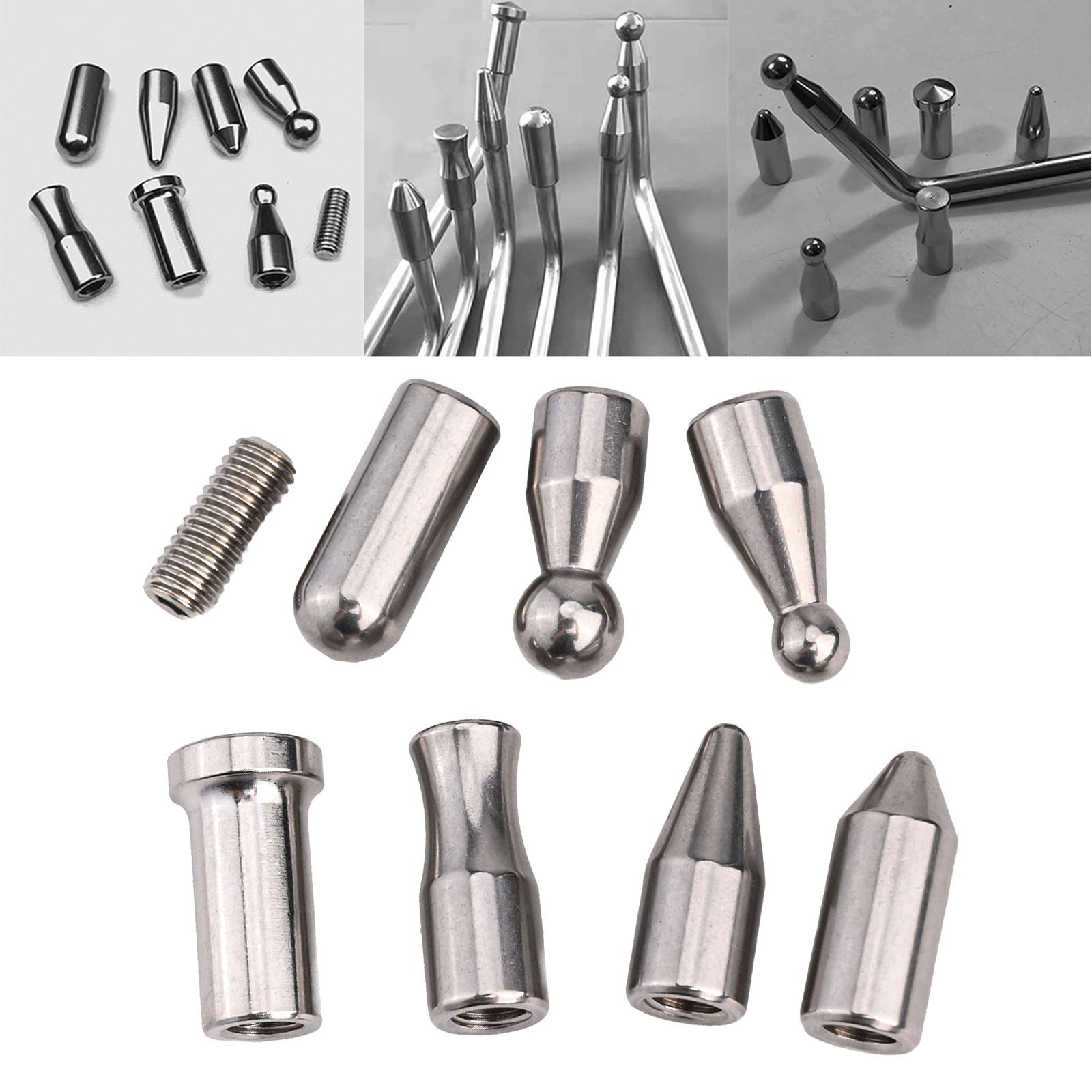 Auto Body Dent Removal Rod Tips Hook Tips Tool M8 Paintless Dent Repair No Rod