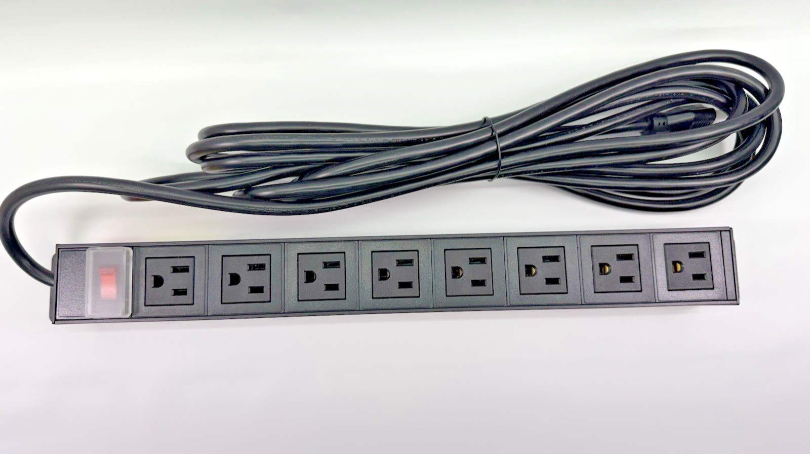 19" 1U Rack Mount PDU Power Distribution Unit 8 Outlet 110V 15A Switch 14ft Cord