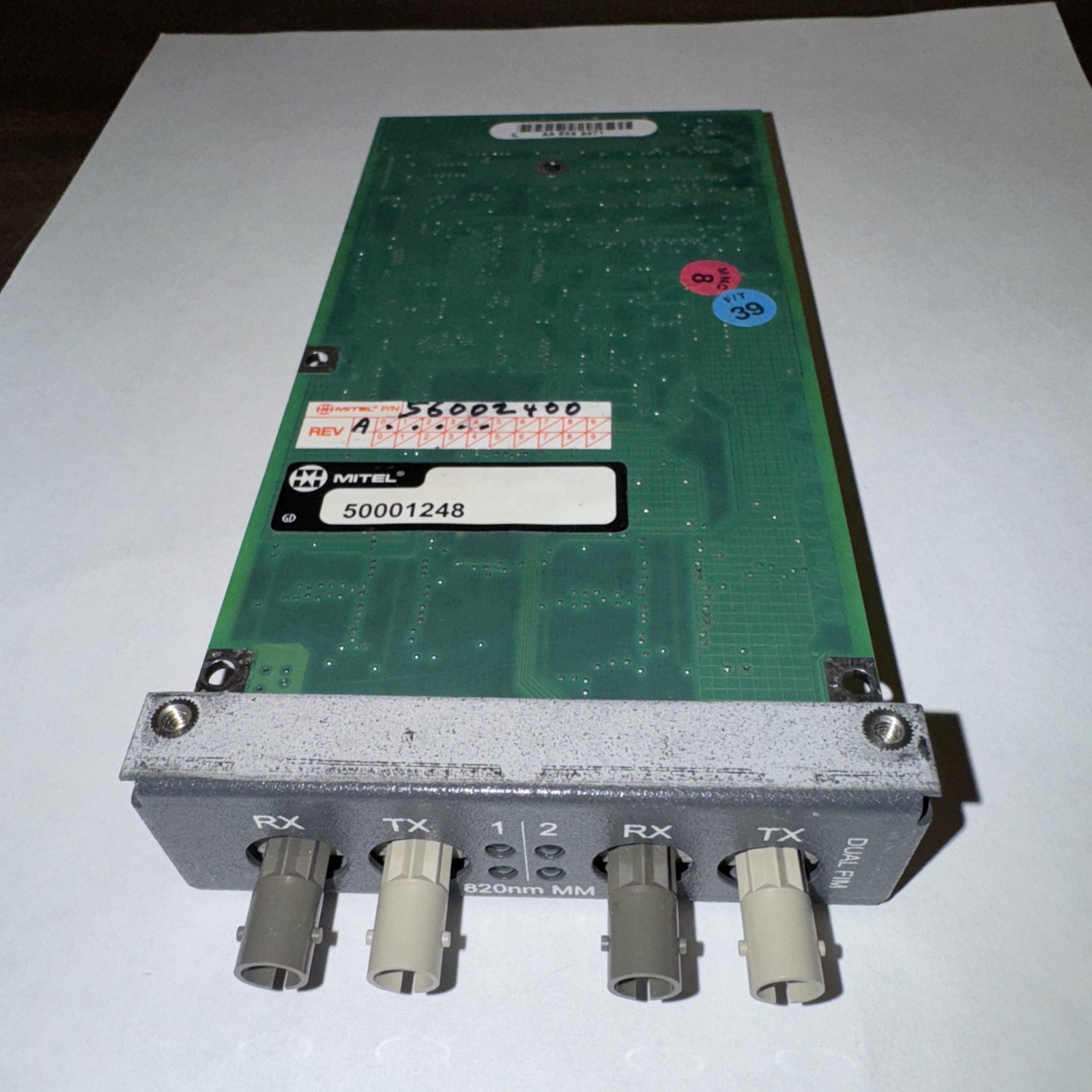 Mitel 50001248 3300 Dual FIM 820NM MMC (Fiber Interface Module) 56002400ES