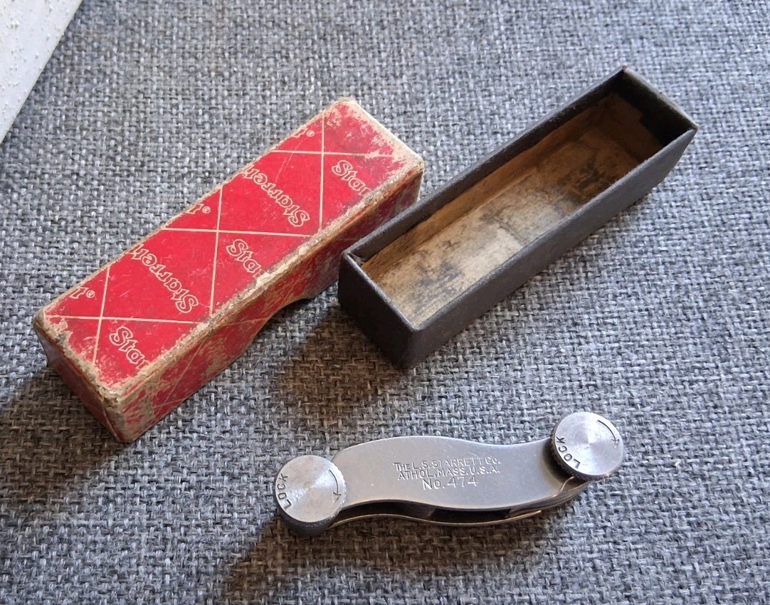 Vintage L. S. Starrett Co No.474 Screw Pitch Gage Machinist Tool Athol MA, USA
