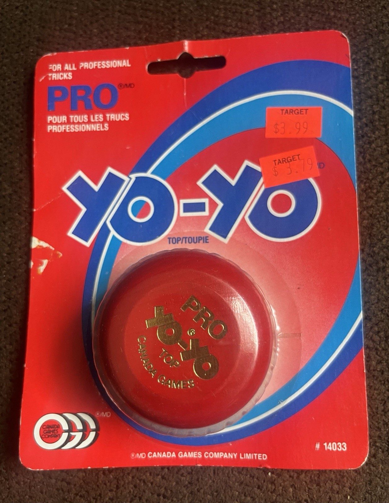 Canada Games / Pro Brand Wood Yo-Yo 1990 # 14033