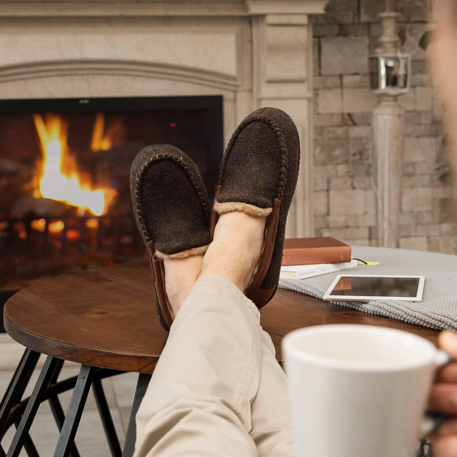 Men'S Hearthfire Memory Foam Moc Slipper