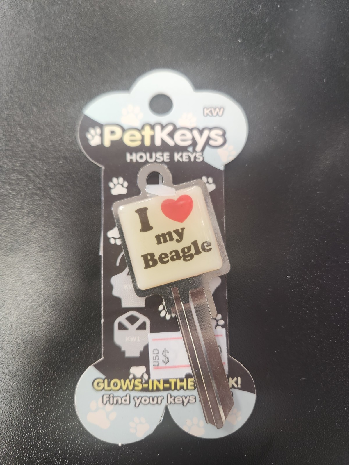 I LOVE MY BEAGLE KWIKSET KW1/KW10 KEYBLANK (DISCON.) - READ DETAILS BELOW