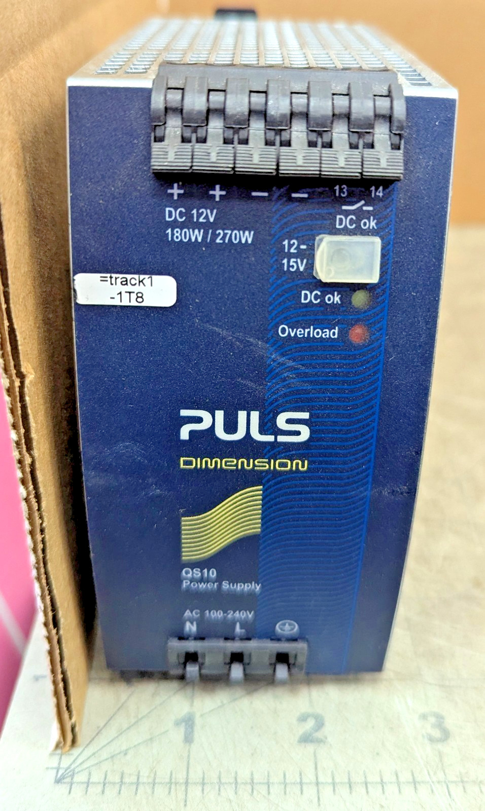PULS QS10.121 1P DIN Rail Power Supply Input: AC 100-240V / Output: 12VDC [B9B5]