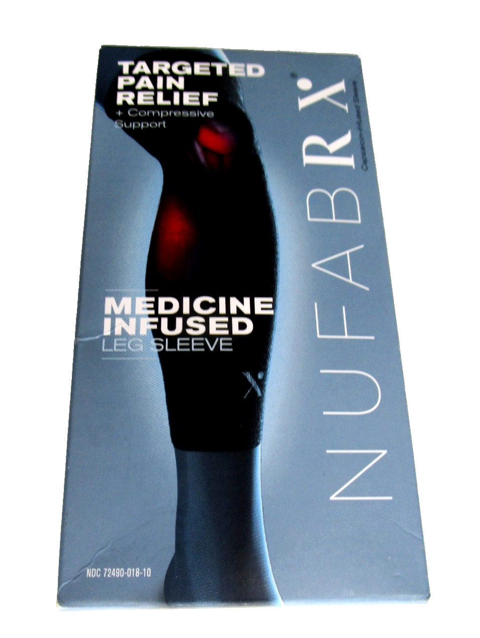 NEW~NufabRX Medcine IInfused Leg Compression Sleeve Targeted Pain Relief SZ L/XL