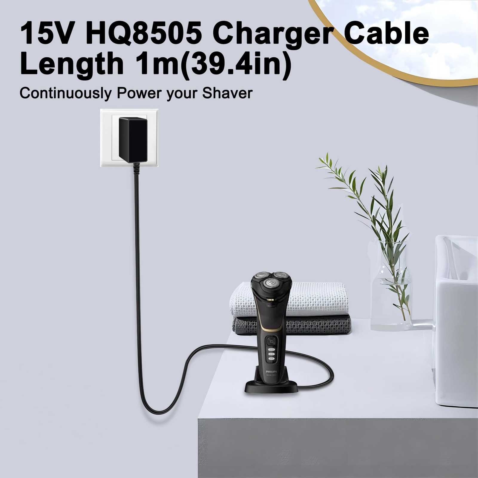 Charger for Philips-Norelco-HQ8505 Norelco 7000 5000 3000 9000 Series Electri...