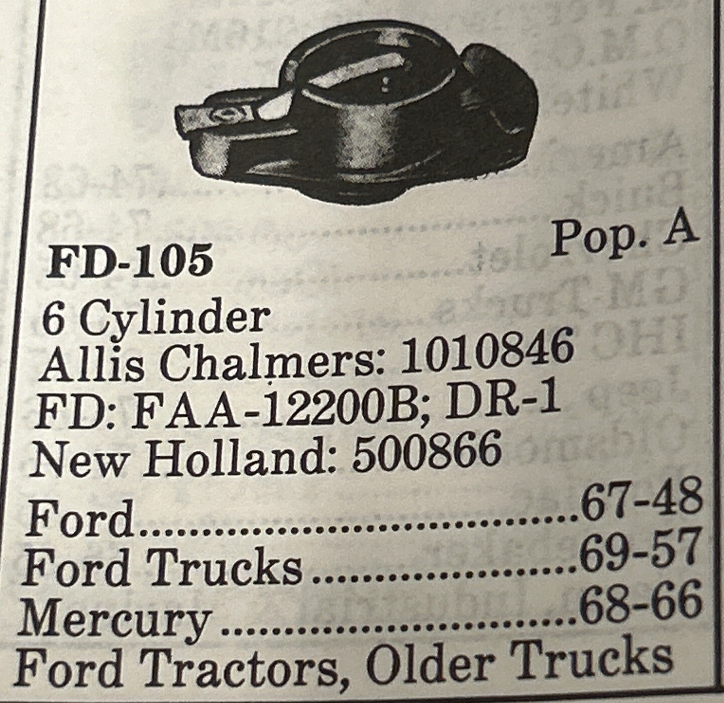 Standard FD-105 Distributor Rotor