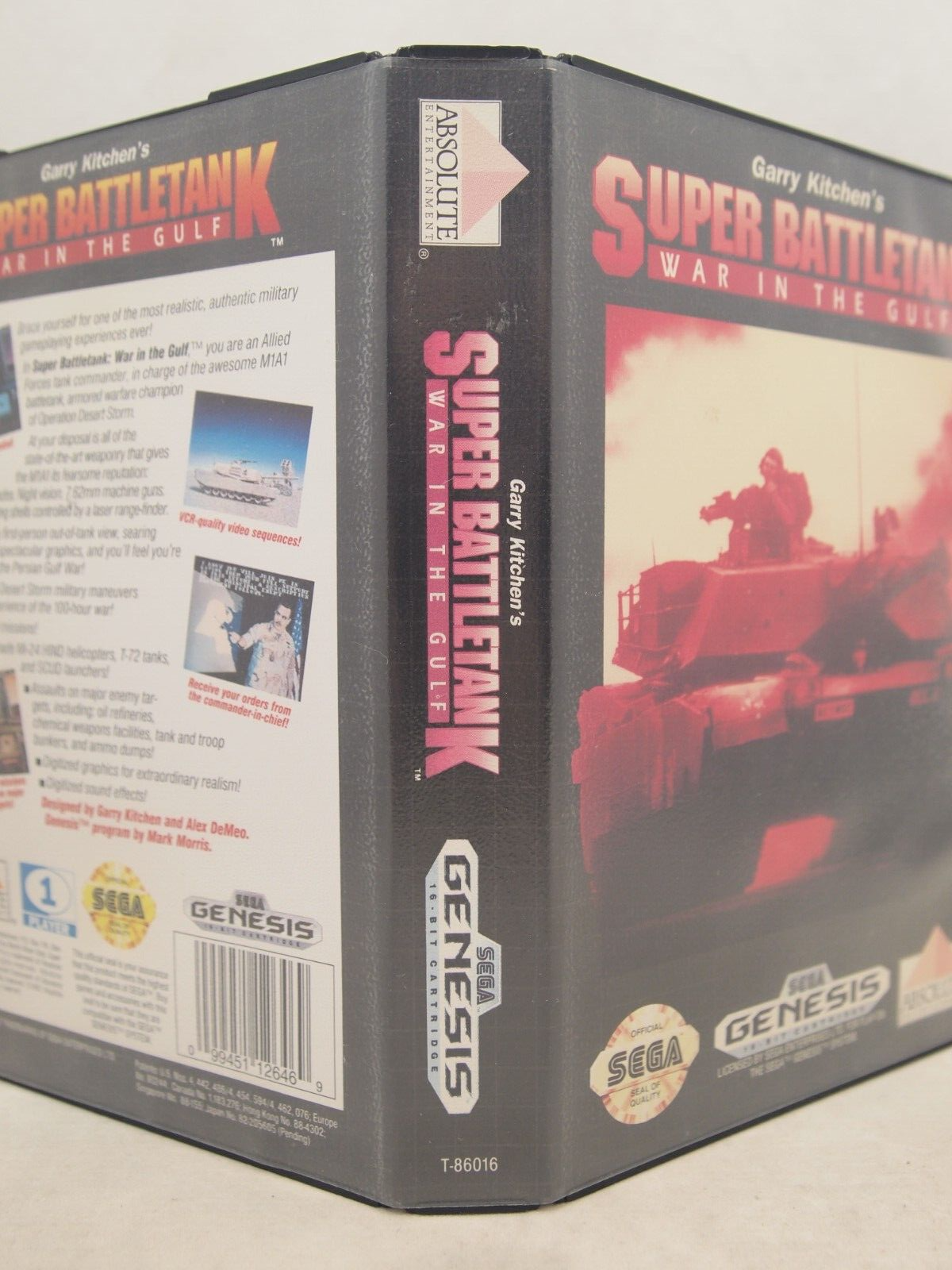 Super Battletank: War in the Gulf Case (SEGA Genesis) Authentic BOX ONLY