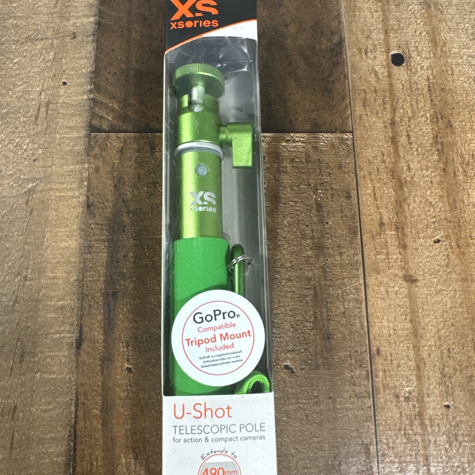 XS XSORIES U-Shot Telescopic Pole In GREEN For action and compact Cameras NEW