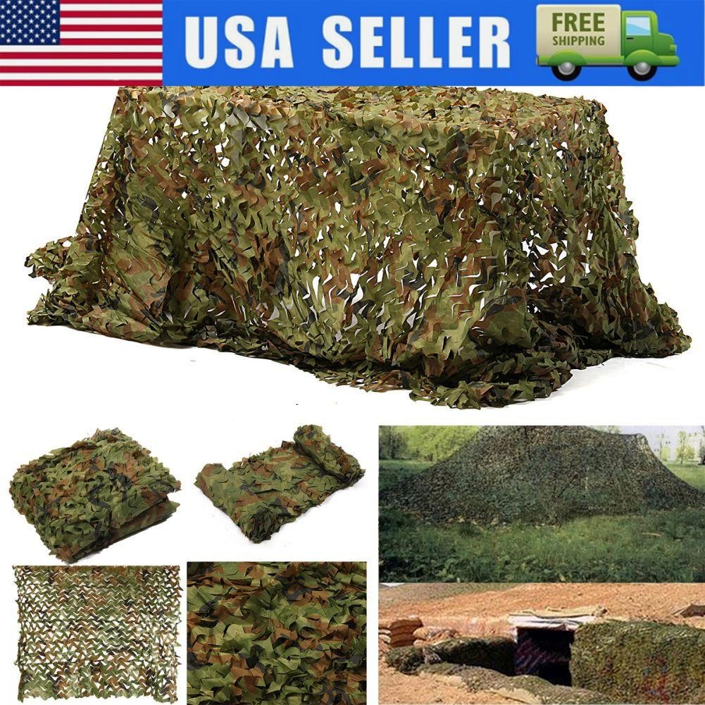 Camping Camouflage Netting Military Camo Sunshade Mesh Hunting Cover For Car USA