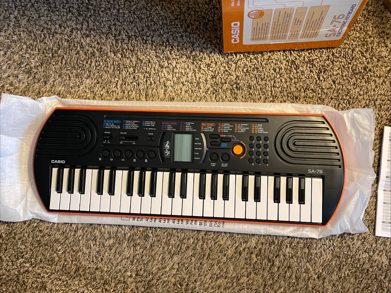 Casio SA-76 Electronic Keyboard Piano EUC