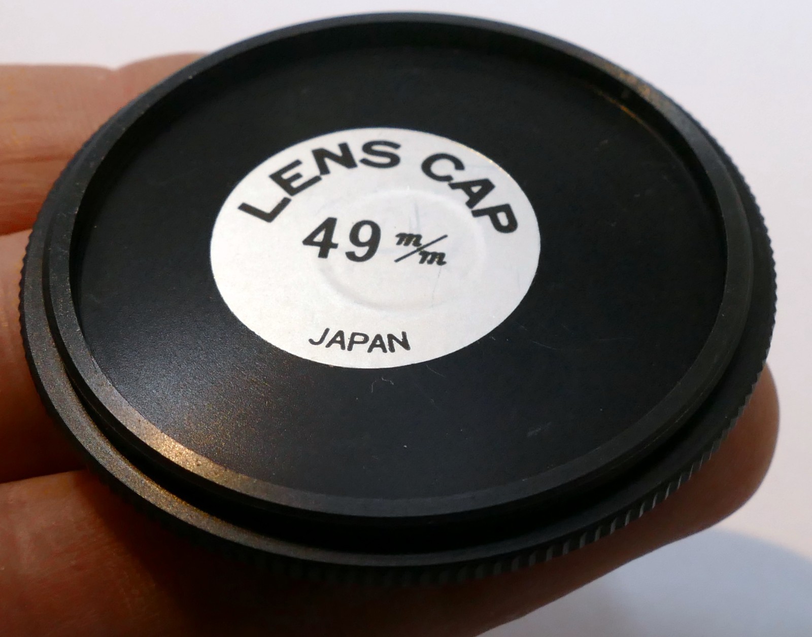 49mm Lens Front Cap for stacking, metal, screw in type