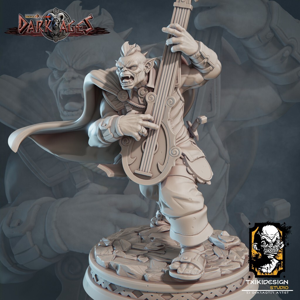 Dungeons and Dragons - Playable Character - Male Troll Human Salome - Bard