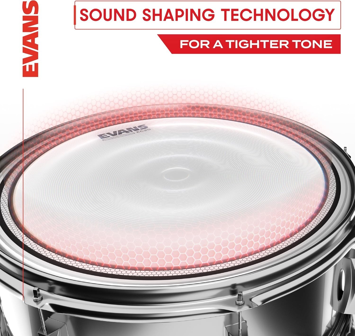Drum Heads - EC2S Clear Tom Drumhead, 12 Inch
