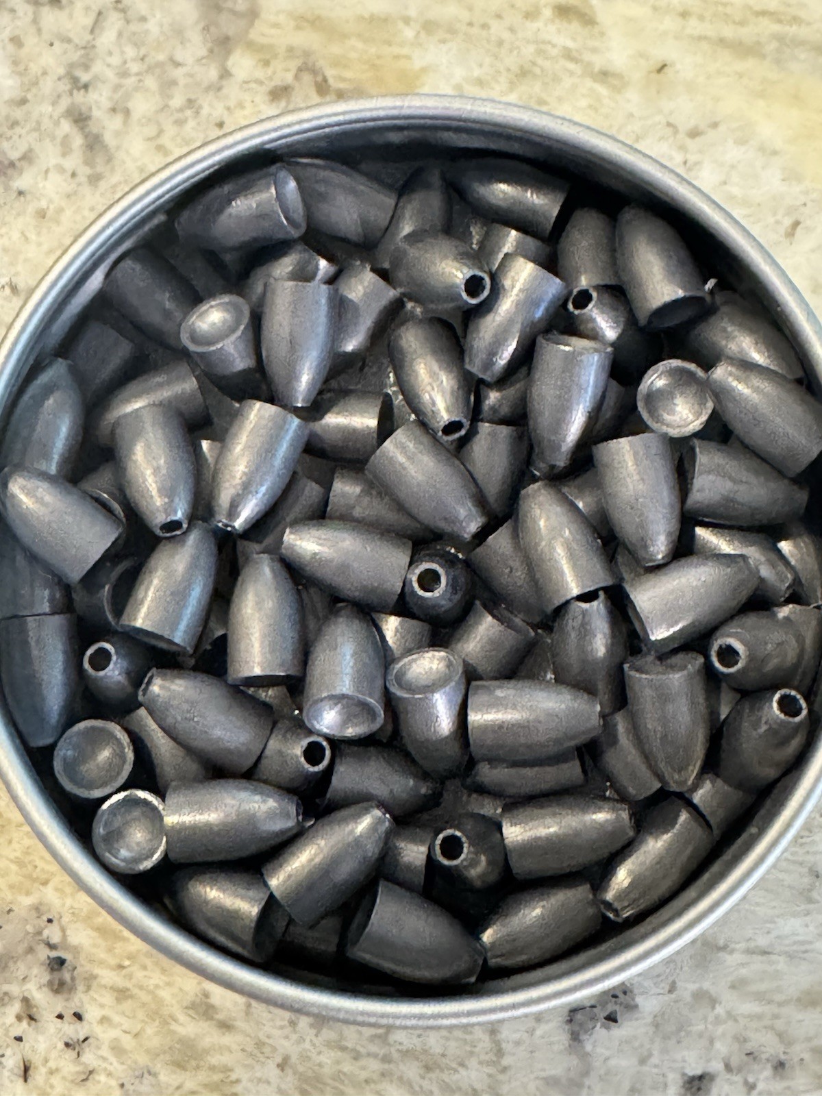 .22 slugs 125 COUNt .217-.2175-.218  24g-40g $14.00-16.00 dish base