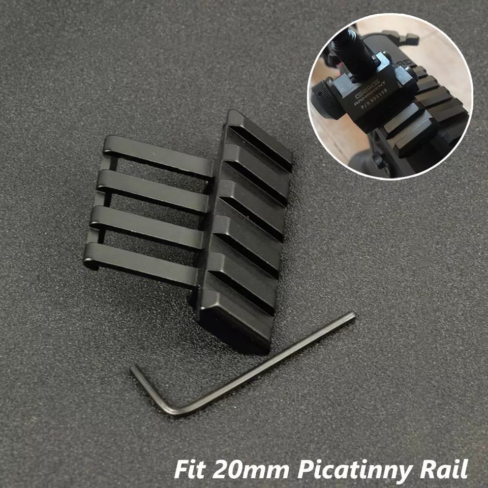 Tactical Low Profile 45 Degree Offset Angle Mount 5 Slot for 20mm Picatinny Rail