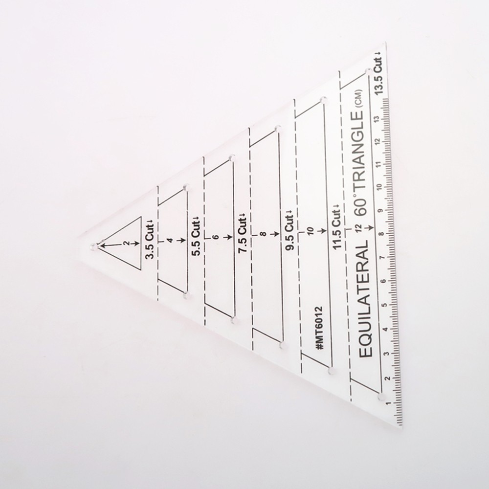 Triangle Patchwork Ruler Acrylic 60 Degree Quilting Template for Crafts