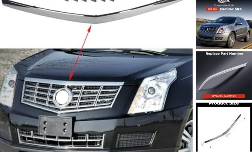 Hood Molding Trim Moulding Chrome Compatible with 2010-2016 SRX 22774203