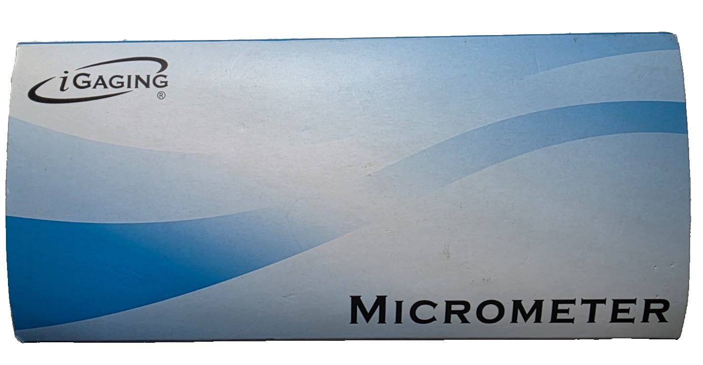 iGaging 35-025 Digital Electronic Micrometer 0-1 in 0-25mm Precision Tool Case