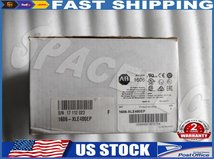 1606-XLE480EP  XLE Power Supply 480W 24VDC 20A New AB Factory Seal US Free Tax