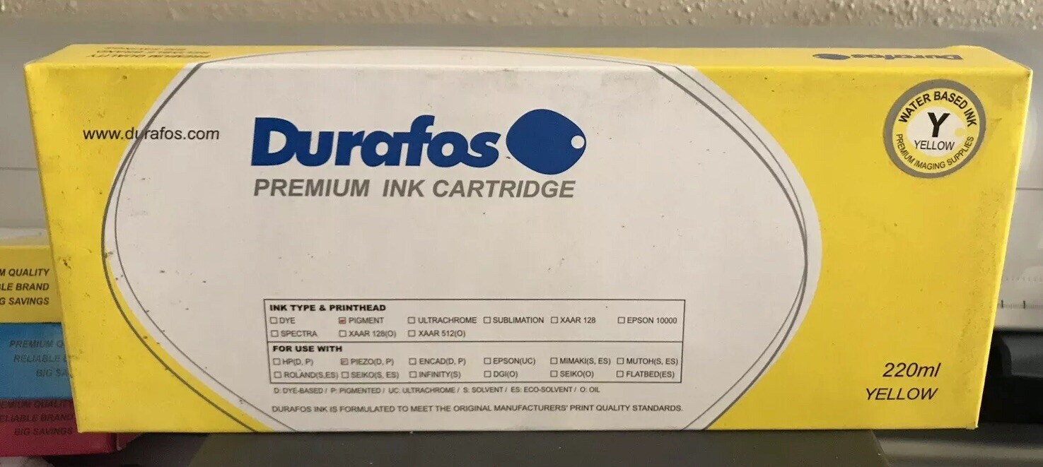 Durafos YelloW Dye Ink Cartridge PIEZO D,P EP-DYE-Y 220ml