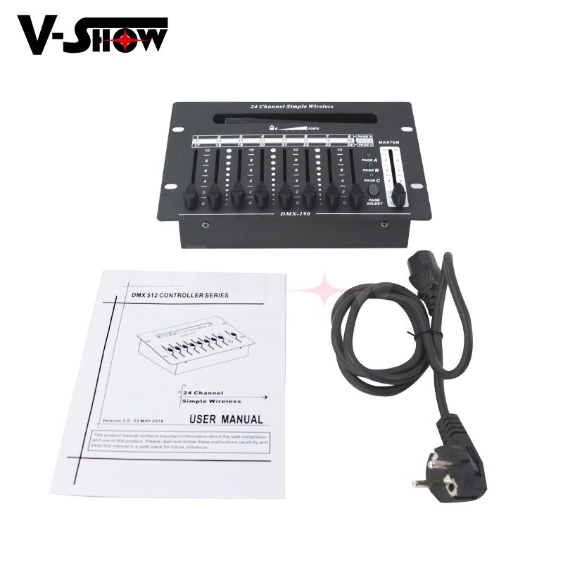 V-Show 1pc 24CH Battery Wireless DMX Simple Controller For Battery Powered Light