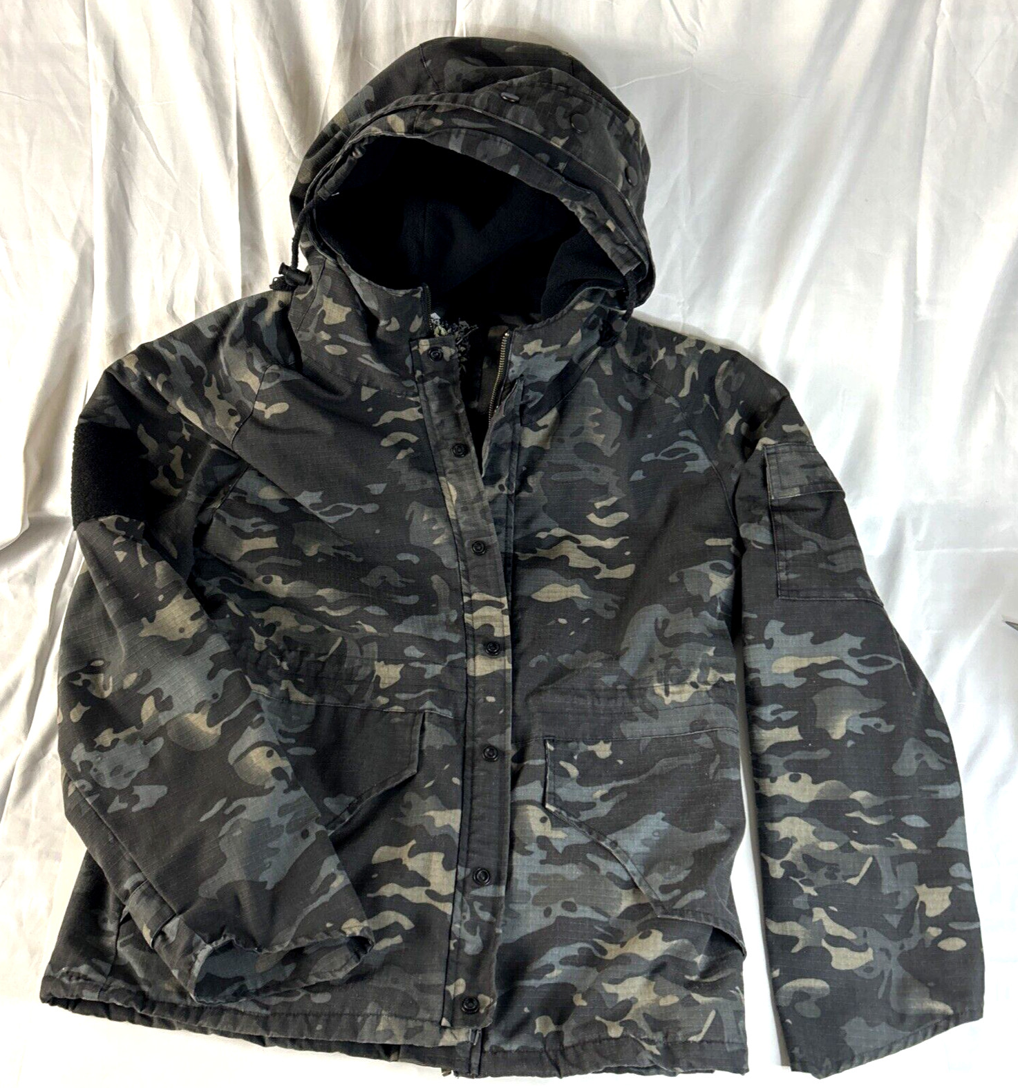 HAN WILD Camoflauge Combat Tactical Ripstop Jacket Men's Size XL Fleece Lined