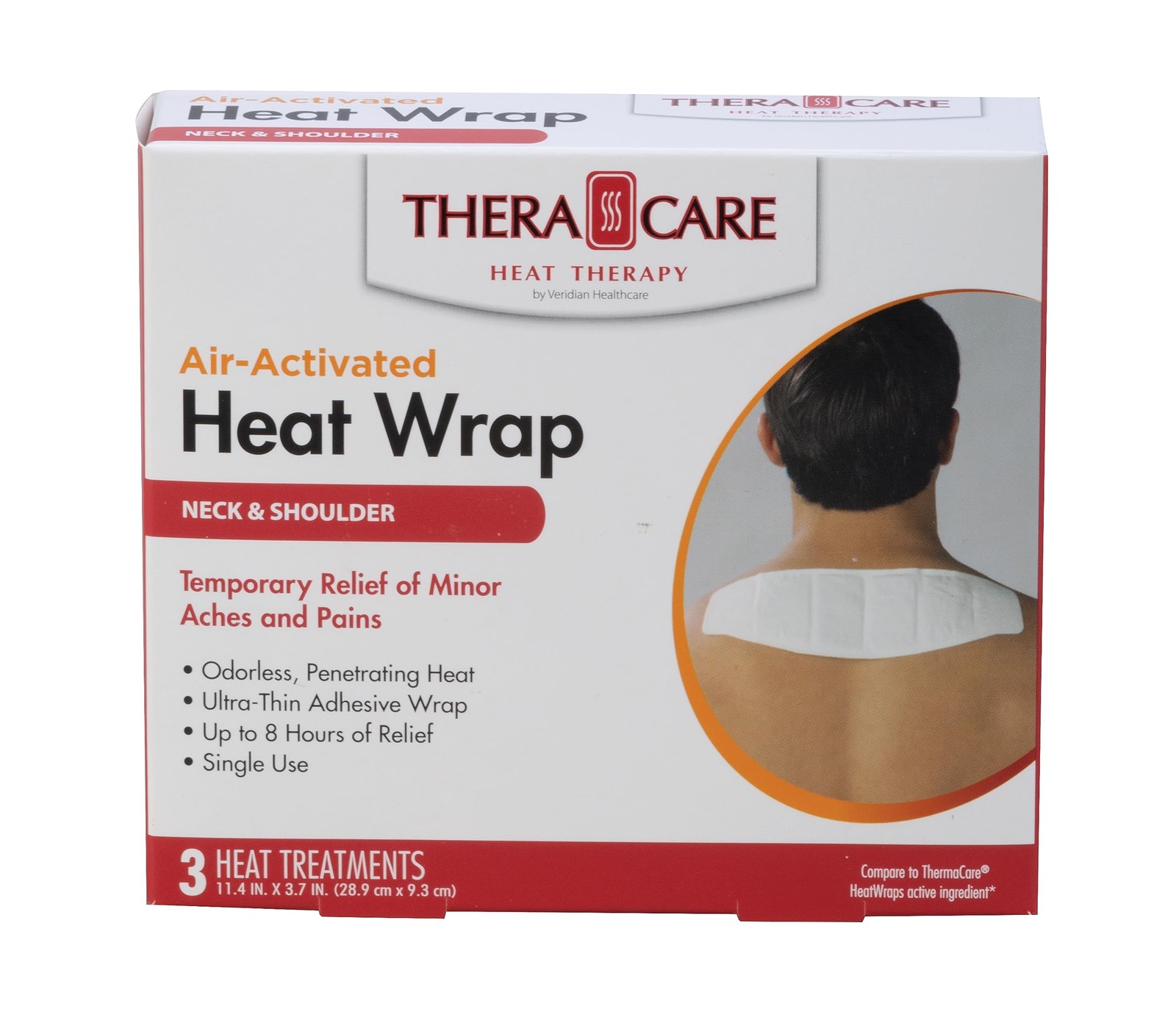Thera|Care Air-Activated Heat Wrap | Neck, Wrist, Shoulder | 3-Treatments |De...
