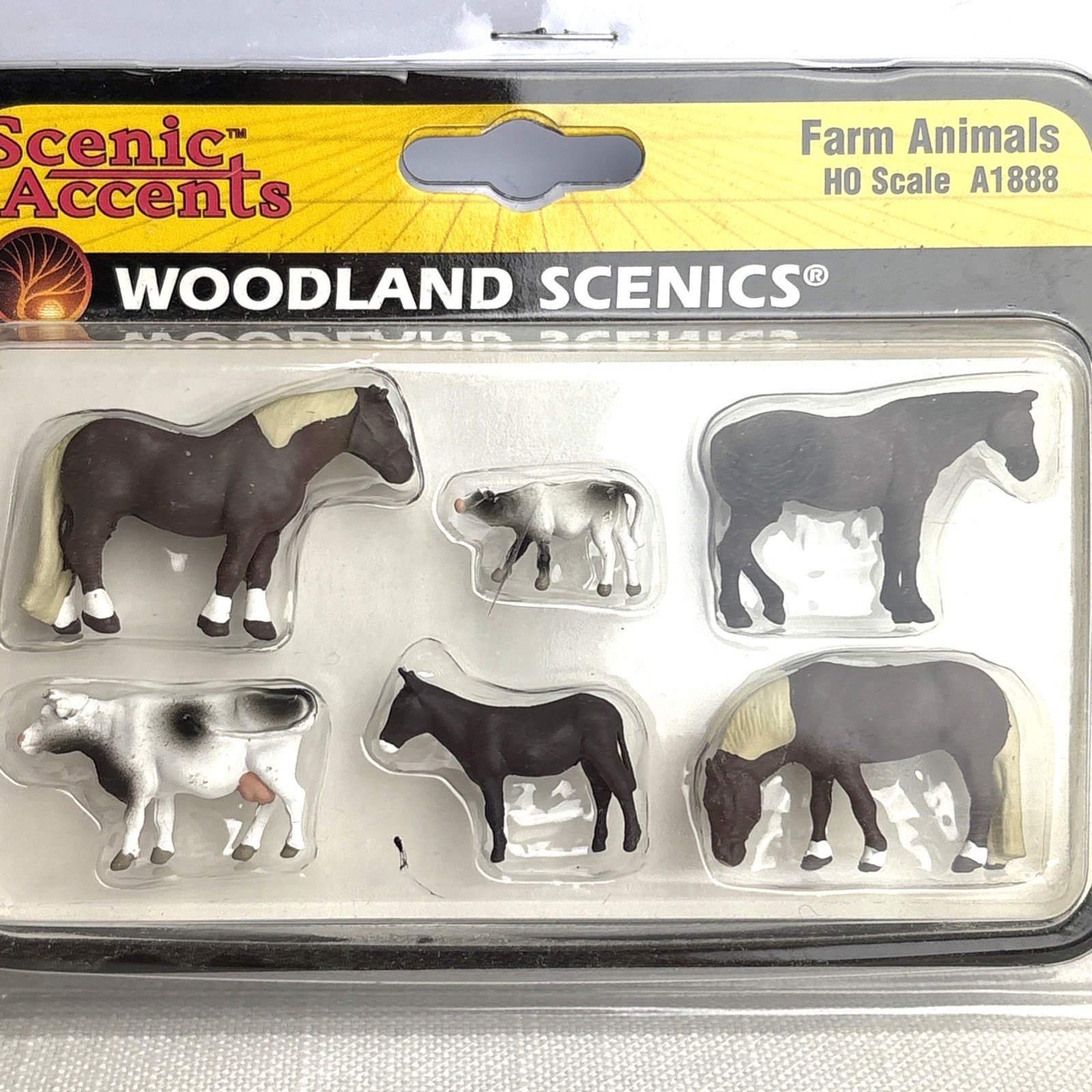 Woodland Scenics A1888 HO Scale Figures Farm Animals NIP