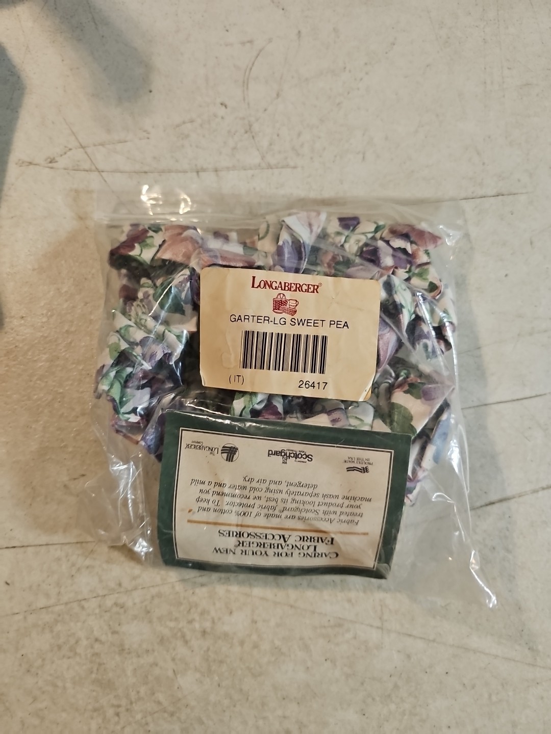 Longaberger Sweet Pea Large Garter Only 26417