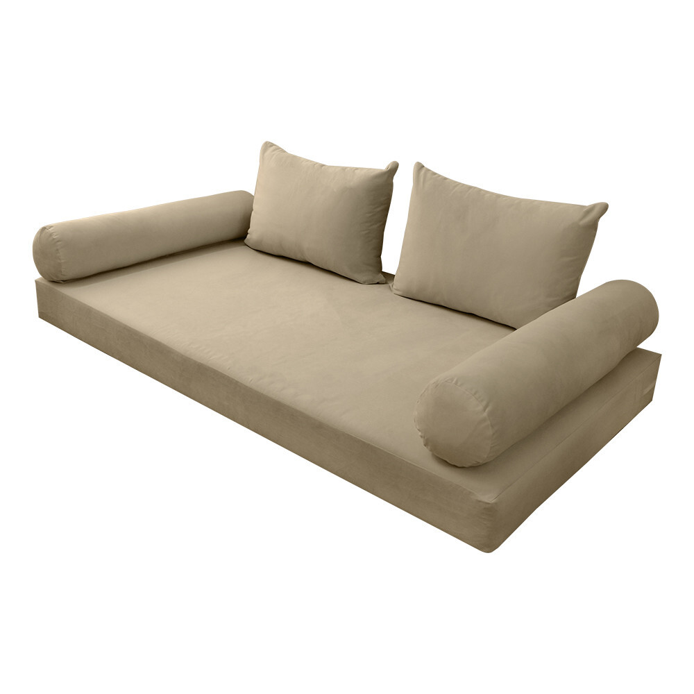 |SLIPCOVER ONLY| S.V4 Velvet Daybed Mattress Pillow Knife Edge Twin-XL AD304