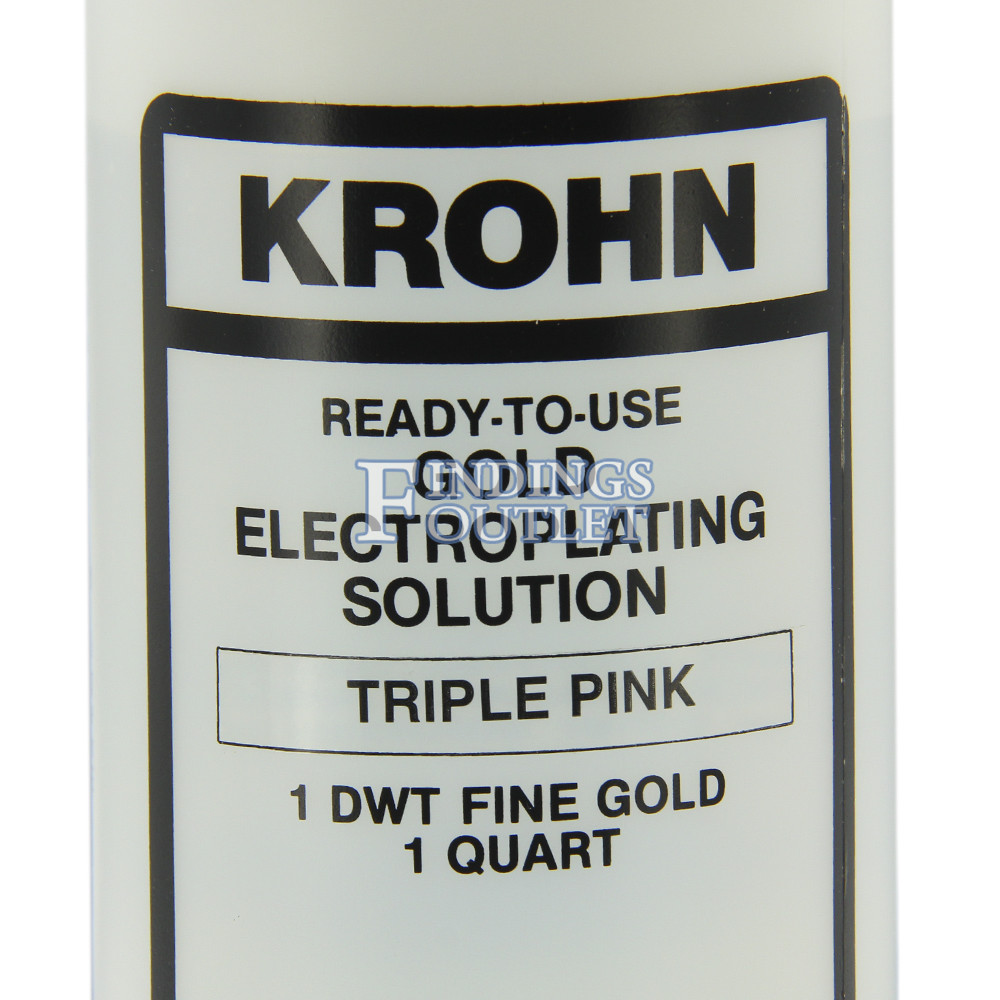 Krohn Rose Gold Plating Solution 14 Karat Triple Pink Electroplating One Quart