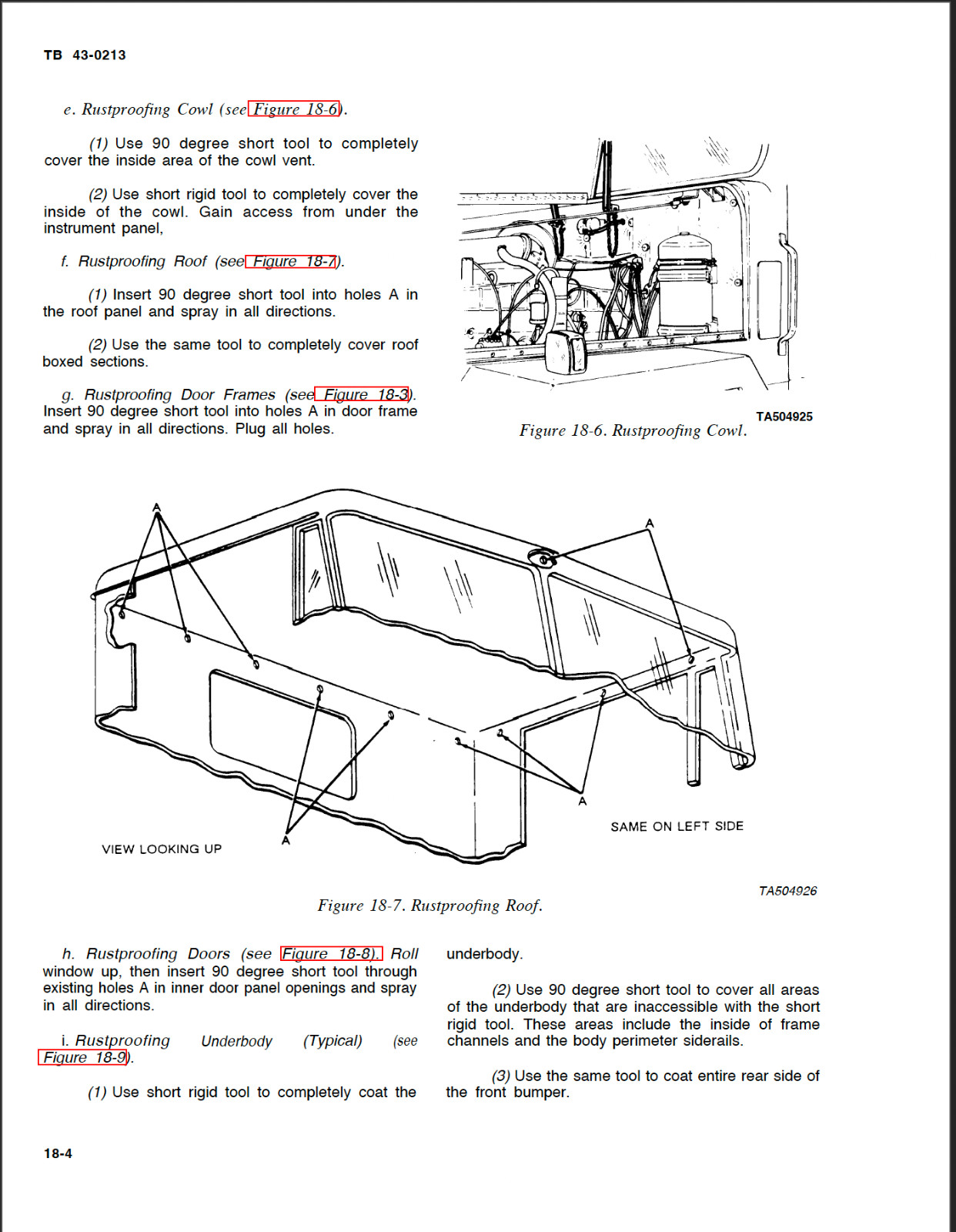 226 Page TB 43-0213 CORROSION PREVENTION & CONTROL TACTICAL VEHICLES on Data CD